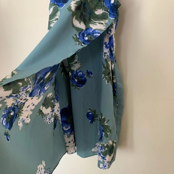 Intimately Free People Blue Floral Cross Dress - Picture 6 of 7